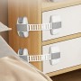 Set 2 blocatoare de siguranță flexibil pentru dulapuri și sertare – protecție pentru copii, ușor de montat, gri