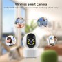 Camera de supraveghere Video CCTV,  WiFi, 128 GB, HD1080P, 2.4 G-5G, 2MP, Rotire 360°, Leduri Lumina, Senzor Miscare, Alb