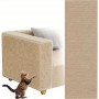 Covor de zgariat pentru pisici, protectie mobila, anti-zgarieturi, potrivit pentru diferite suprafete, material poliester, Crem, 100*40cm
