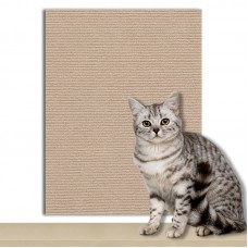 Covor de zgariat pentru pisici, protectie mobila, anti-zgarieturi, potrivit pentru diferite suprafete, material poliester, Crem, 100*40cm