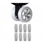 Set 8 buc Husa de protectie din silicon pentru roata, pentru mobilier, valize, gri