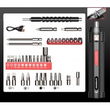 Șurubelniță electrică cu acumulator 8.8VF ARIDOO + set 21 biți și capete, încărcare USB