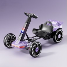 Kart electric pentru copii, 12V, cu telecomandă, lumini și sunete, 8 km/h, vârstă 2–6 ani, Violet