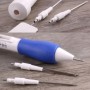 Set unelte broderie, Pix de broderie cu 3 ace ajustabile 1.3mm, 1.6mm, 2.2mm, plastic, 13x2cm