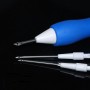 Set unelte broderie, Pix de broderie cu 3 ace ajustabile 1.3mm, 1.6mm, 2.2mm, plastic, 13x2cm