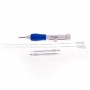 Set unelte broderie, Pix de broderie cu 3 ace ajustabile 1.3mm, 1.6mm, 2.2mm, plastic, 13x2cm