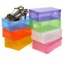 Set 12 Cutie din plastic, transparente, pentru pantofi si obiecte mici 27,5*18*9 cm