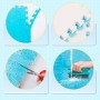 Bucati de covor sub formă de puzzle, 10 buc,  Albastru