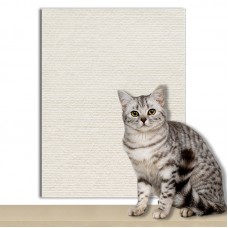 Covor de zgariat pentru pisici, protectie mobila, anti-zgarieturi, potrivit pentru diferite suprafete, material poliester, Alb, 100*40cm