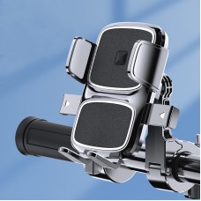 Suport telefon pentru bicicletă/motocicletă, rotire 360°, compatibil universal, prindere ghidon 15-28 mm, negru