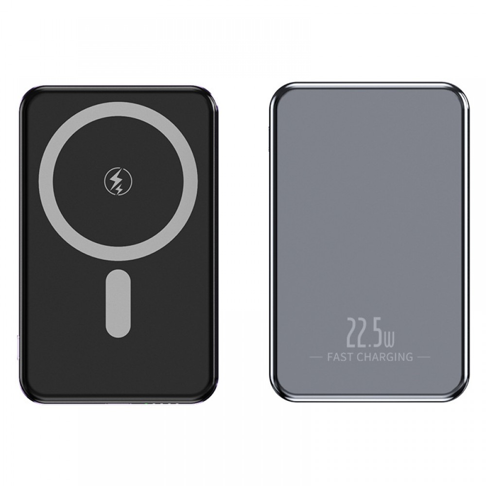 Powerbank Magnetic MagSafe 10000mAh, Încărcare Wireless 15W, USB-C PD 20W, Compact, Fixare Magnetică Puternică. Negru cu gri Powerbank Magnetic MagSafe 10000mAh, Încărcare Wireless 15W, USB-C PD 20W, Compact, Fixare Magnetică Puternică. Negru cu gri