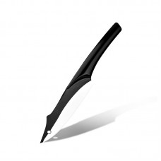 Cuțit universal cu lamă curbată 23.7 cm, oțel inoxidabil– design modern alb-negru, ideal pentru feliere și tocare