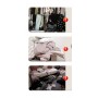 Dulap textil organizator, 3 coloane, alb, cadru metalic, 170x143x36 cm