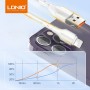 Cablu USB – Lightning LDNIO, 25 W, 1m, pentru iPhone 5–14, încărcare rapidă, alb.