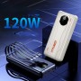Powerbank 10000mAh, 4 x USB, Încărcare Rapidă 22.5W, QC3.0, Cu LED-uri, Roz pal