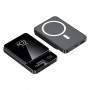 Powerbank stilat cu MagSafe – 5000 mAh, încărcare wireless 15W, design compact. Negru