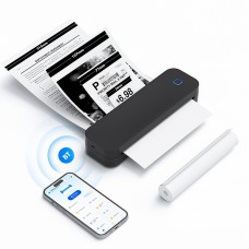 Mini Imprimantă Termică HD Portabilă cu Bluetooth – Printare A4 fără cerneală, direct de pe telefon, Negru.