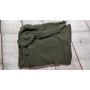 Husă elastică pentru scaun cu spătar, verde kaki, material tip mătase, lavabilă