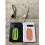 Power Bank Magnetic Wireless 10000 mAh – Încărcare Rapidă 22,5W, Afișaj LED, Suport Integrat, Alb cu Portocaliu