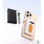 Power Bank Magnetic Wireless 10000 mAh – Încărcare Rapidă 22,5W, Afișaj LED, Suport Integrat, Alb cu Portocaliu