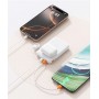 Power Bank Magnetic Wireless 10000 mAh – Încărcare Rapidă 22,5W, Afișaj LED, Suport Integrat, Alb cu Portocaliu
