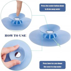 Set 5 Dopuri Filtru pentru Chiuvetă și Baie – Soluția Perfectă pentru Evitarea Înfundării Țevilor, Albastru.