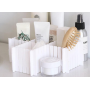 Set 8 Separatoare pentru Organizare Sertare, Ajustabile Manual, PVC, Fum Alb