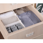 Set 8 Separatoare pentru Organizare Sertare, Ajustabile Manual, PVC, Fum Alb