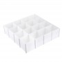Set 8 Separatoare pentru Organizare Sertare, Ajustabile Manual, PVC, Fum Alb