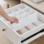Set 8 Separatoare pentru Organizare Sertare, Ajustabile Manual, PVC, Fum Alb