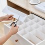 Set 8 Separatoare pentru Organizare Sertare, Ajustabile Manual, PVC, Fum Alb