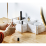 Set 8 Separatoare pentru Organizare Sertare, Ajustabile Manual, PVC, Fum Alb