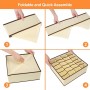 Organizator de lenjerie pentru dulap, sertar. Set 4 buc, Bej
