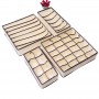 Organizator de lenjerie pentru dulap, sertar. Set 4 buc, Bej