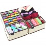 Organizator de lenjerie pentru dulap, sertar. Set 4 buc, Bej