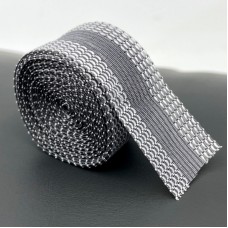Bandă termoactivă pentru tivire cu fierul,  2,5 cm x 5 m– Repară, scurtează și fixează fără ac, fără a coase, Gri.