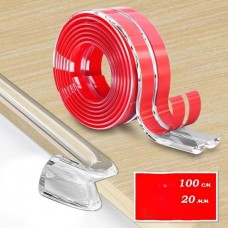 Bandă de Protecție din Silicon pentru Margini și Colțuri Mobilă – Transparentă, 1 m x 20 mm.