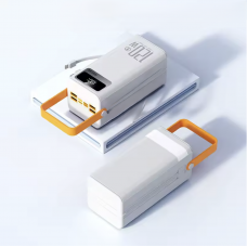Power Bank 50.000 mAh cu Încărcare Rapidă 120W – Afișaj LED, Lanternă Integrată, Compatibil Universal. Alb