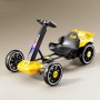 Kart electric pentru copii, 12V, cu telecomandă, lumini și sunete, 8 km/h, vârstă 2–6 ani, galben