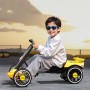Kart electric pentru copii, 12V, cu telecomandă, lumini și sunete, 8 km/h, vârstă 2–6 ani, galben