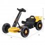Kart electric pentru copii, 12V, cu telecomandă, lumini și sunete, 8 km/h, vârstă 2–6 ani, galben