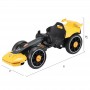 Kart electric pentru copii, 12V, cu telecomandă, lumini și sunete, 8 km/h, vârstă 2–6 ani, galben