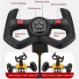Kart electric pentru copii, 12V, cu telecomandă, lumini și sunete, 8 km/h, vârstă 2–6 ani, galben
