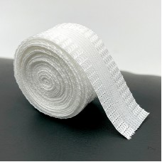 Bandă termoactivă pentru tivire cu fierul,  2,5 cm x 5 m– Repară, scurtează și fixează fără ac, fără a coase, Alb.