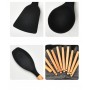Set 19 Ustensile de Bucătărie – Silicon Alimentar, Cuțite și Organizator Inclus, Negru
