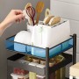 Etajeră Rotativă cu 4 compartimente pe Roți – Organizare Compactă și Elegantă