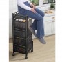 Etajeră Rotativă cu 4 compartimente pe Roți – Organizare Compactă și Elegantă