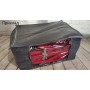 Organizator Textil pentru Depozitare, 3 Compartimente, 60x45x30 cm, cu Fermoar și Mânere, Inserții Transparente, Gri