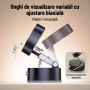Suport Magnetic cu Ventuză și Braț Reglabil – pentru telefon, birou sau mașină, negru, 12.4 cm înălțime