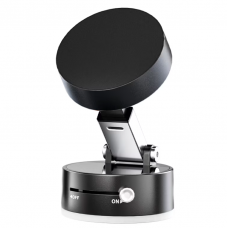 Suport Magnetic cu Ventuză și Braț Reglabil – pentru telefon, birou sau mașină, negru, 12.4 cm înălțime